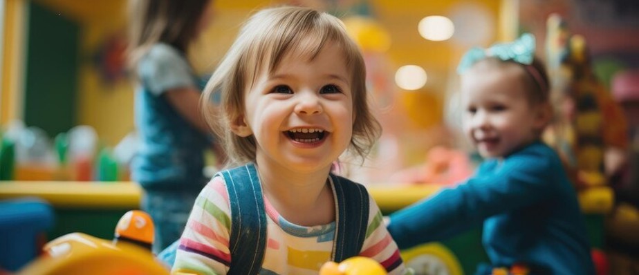 Happy children learning and playing at a creche in Thane